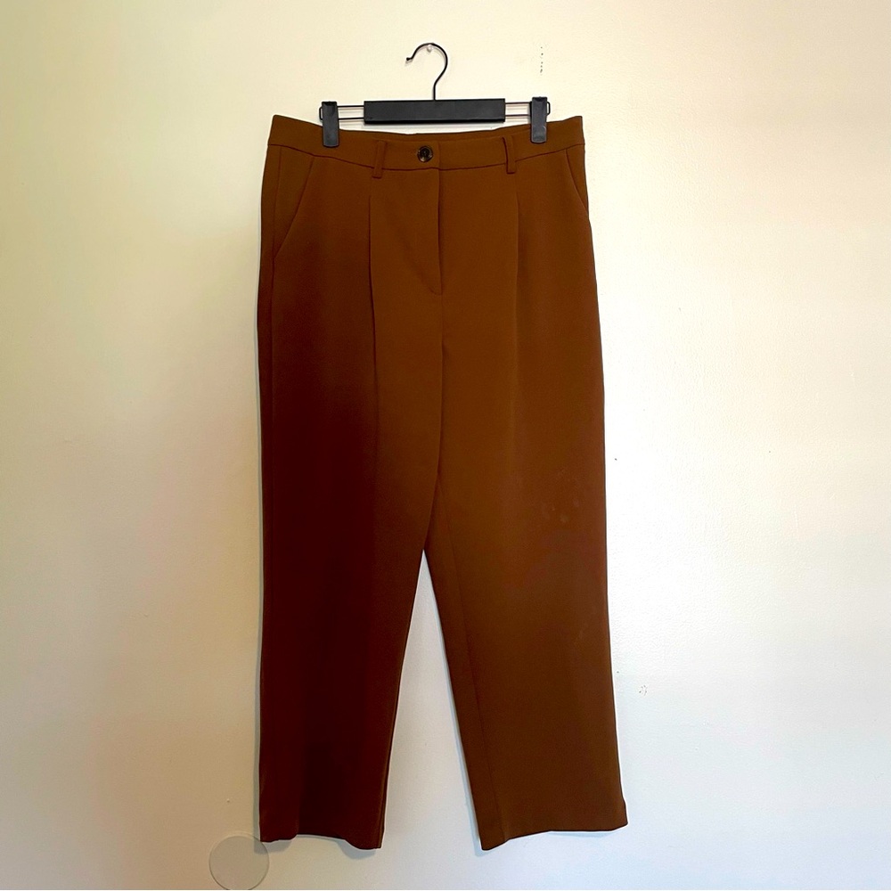 Tailored High-Rise Women's Pants in Brown